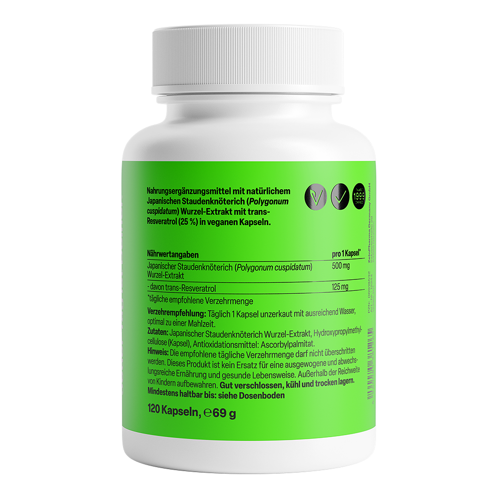 ZeinPharma Trans-Resveratrol Kapseln 125 mg - 图片 2