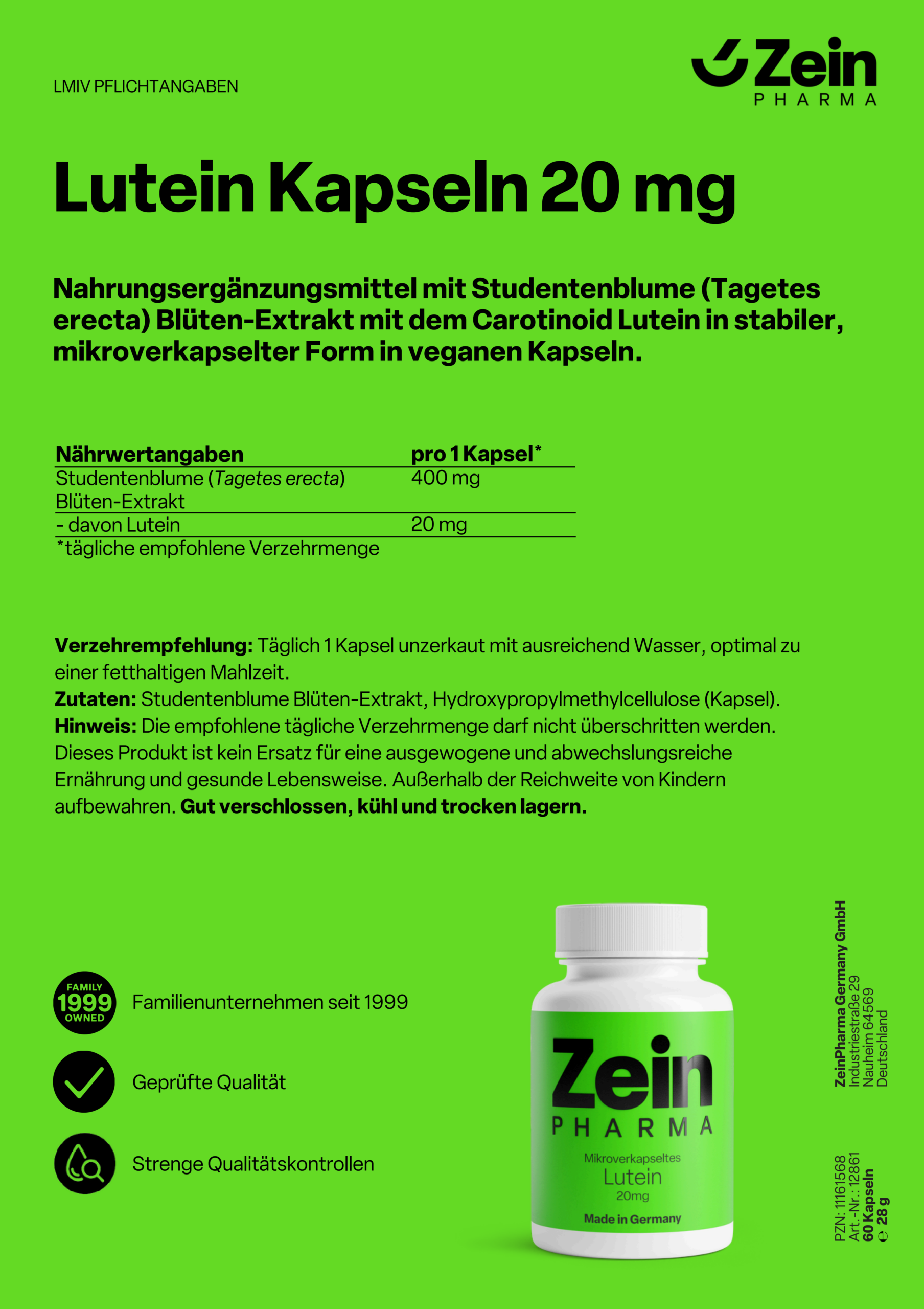 ZeinPharma Lutein Kapseln 20 mg - 图片 3