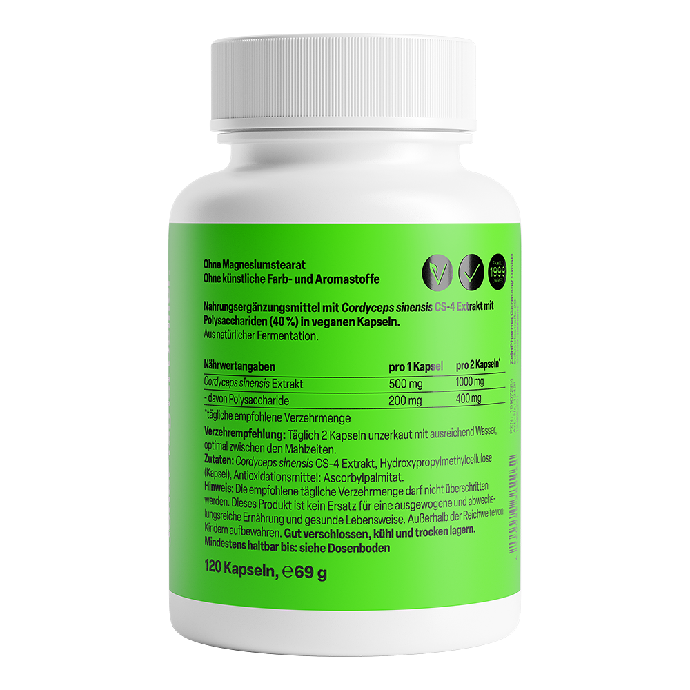 ZeinPharma Cordyceps Kapseln 500 mg - 图片 2