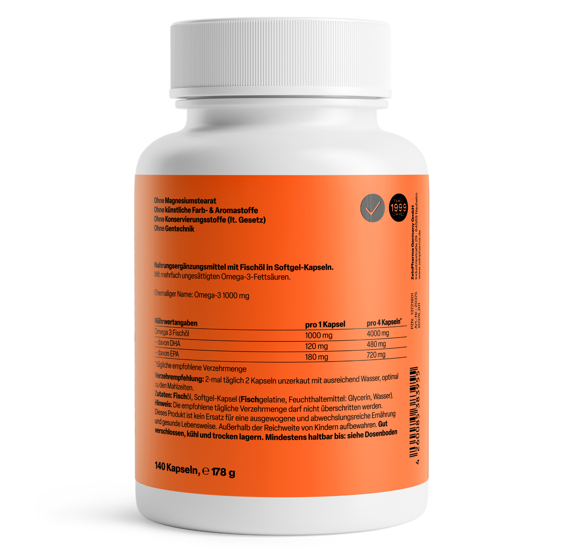 ZeinPharma Omega-3 Essence L Softgel-Kapseln 1000 mg - 图片 2