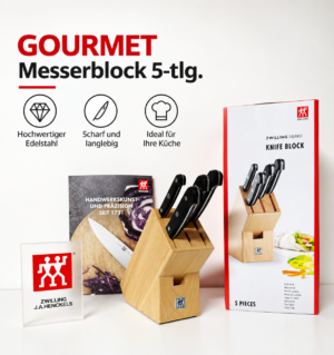 Zwilling Gourmet 5-tlg, Messerblockset, Natur