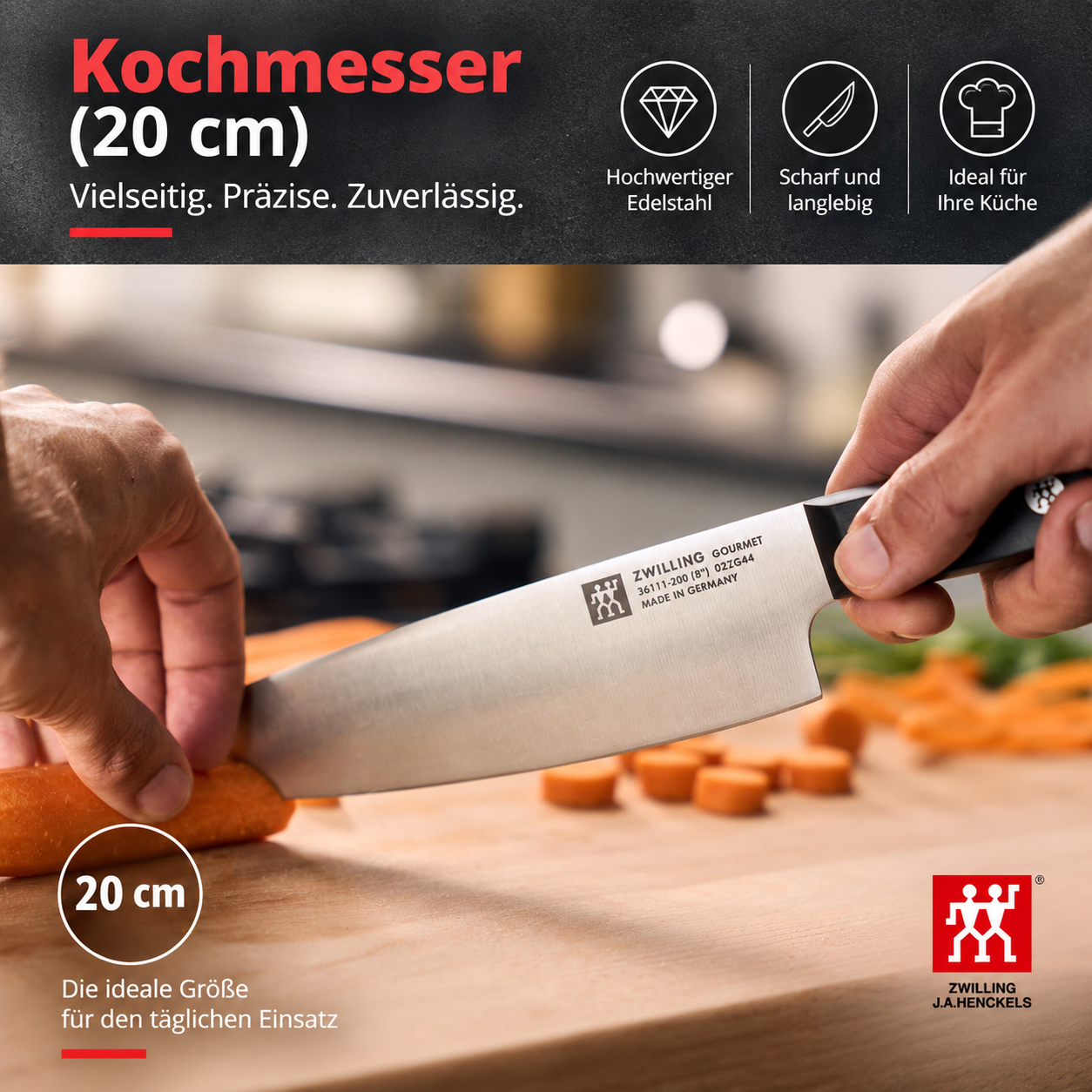 Zwilling Gourmet 5-tlg, Messerblockset, Natur - 图片 4