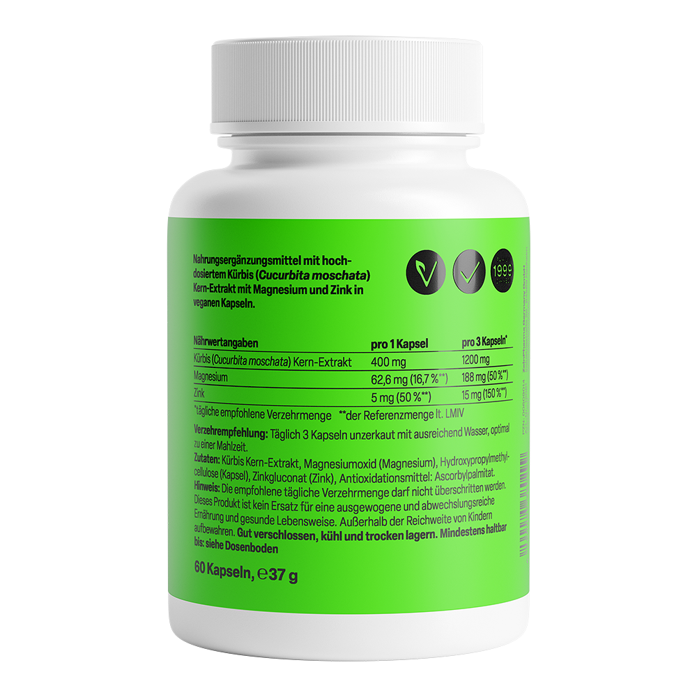 ZeinPharma Kürbiskern Kapseln 400 mg - 图片 2