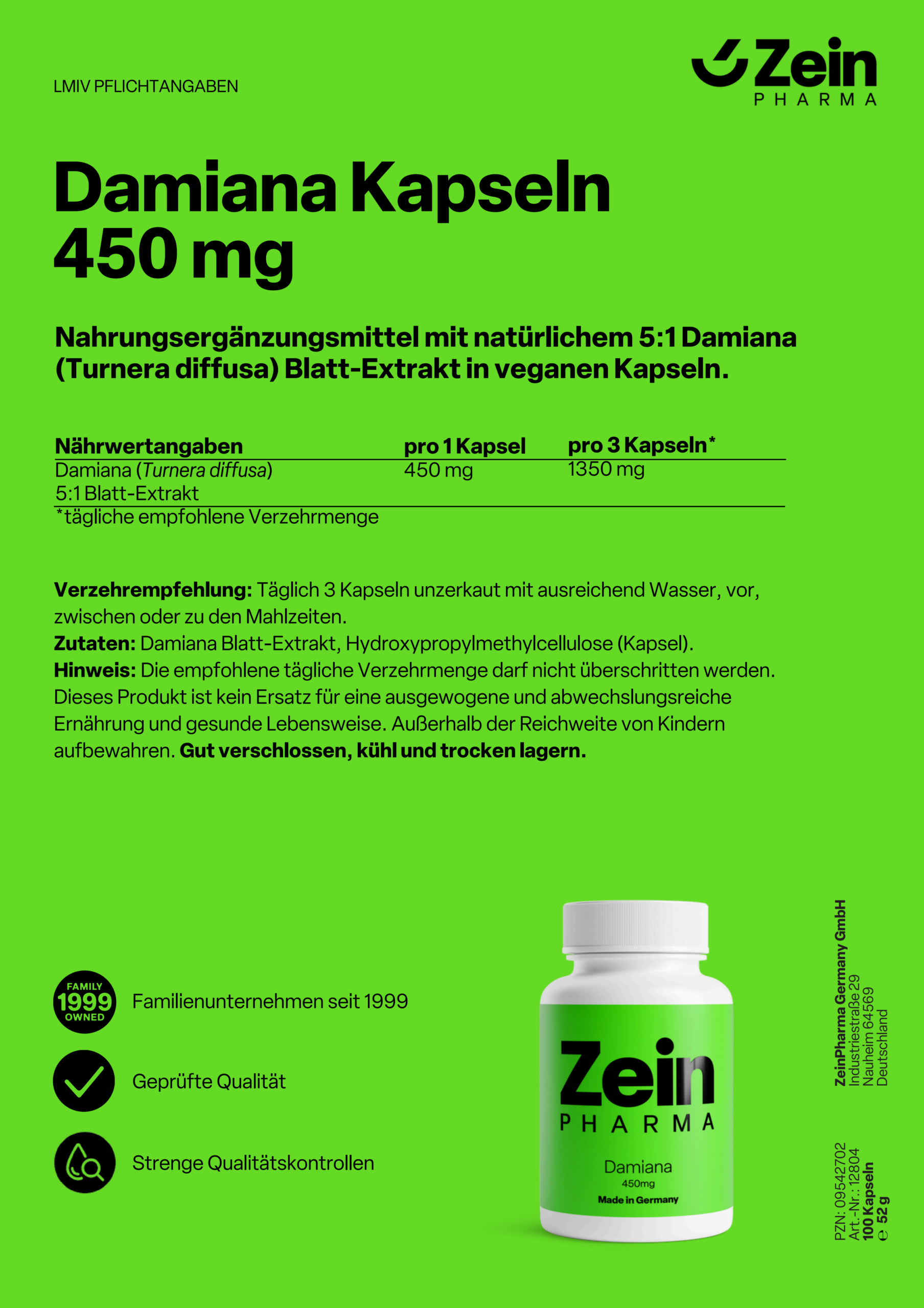 ZeinPharma Damiana Kapseln 450 mg - 图片 3